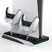 

For PS5 Vertical Game Cooling Stand for PS 5 Digital Console with Dual Controller Charger for DualSense 12 Game Slots