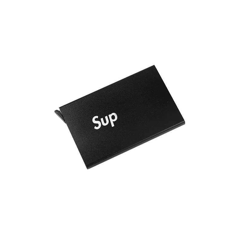 SUP44-Card коробка, коробка для кредитных карт, автоматическая коробка для карт, Персонализированная Коробка для хранения парковочных карт из металла - Название цвета: Tide brand black