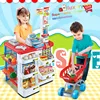 New Big Size Kitchen Set 82cm Height Plastic Pretend Play Toy With Light Kids Kitchen Cooking Supermarket Play Food Cart Toy D76 6