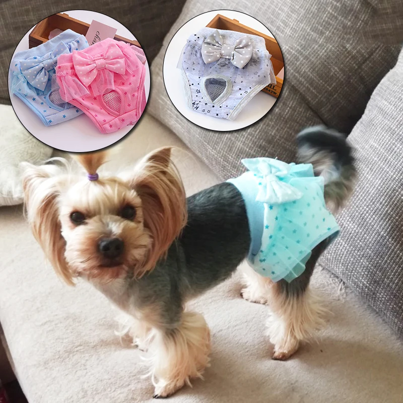 Pet Dog Diaper Sanitary Physiological Pants Washable Female Dog Shorts