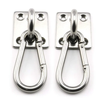 

2 Sets Of Suspended Ceiling Wall Mount U-Shaped Hooks Stainless Steel Heavy Duty Multi-Function Hammock Hammock Hook Metal Base
