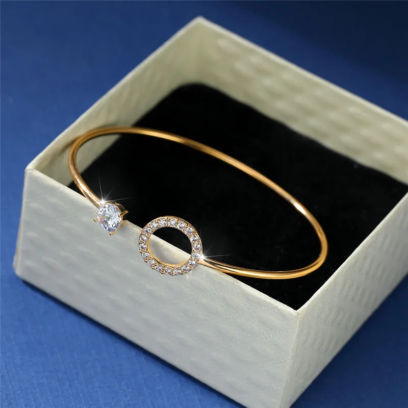 Dainty Wanita Putih Zirkon Gelang Lucu 