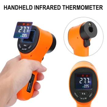 

Portable Non-contact Infrared Thermometer Digital Lcd Thermometer Sensor Hygrometer Gauge Refrigerator Thermometer 50~550° C d2