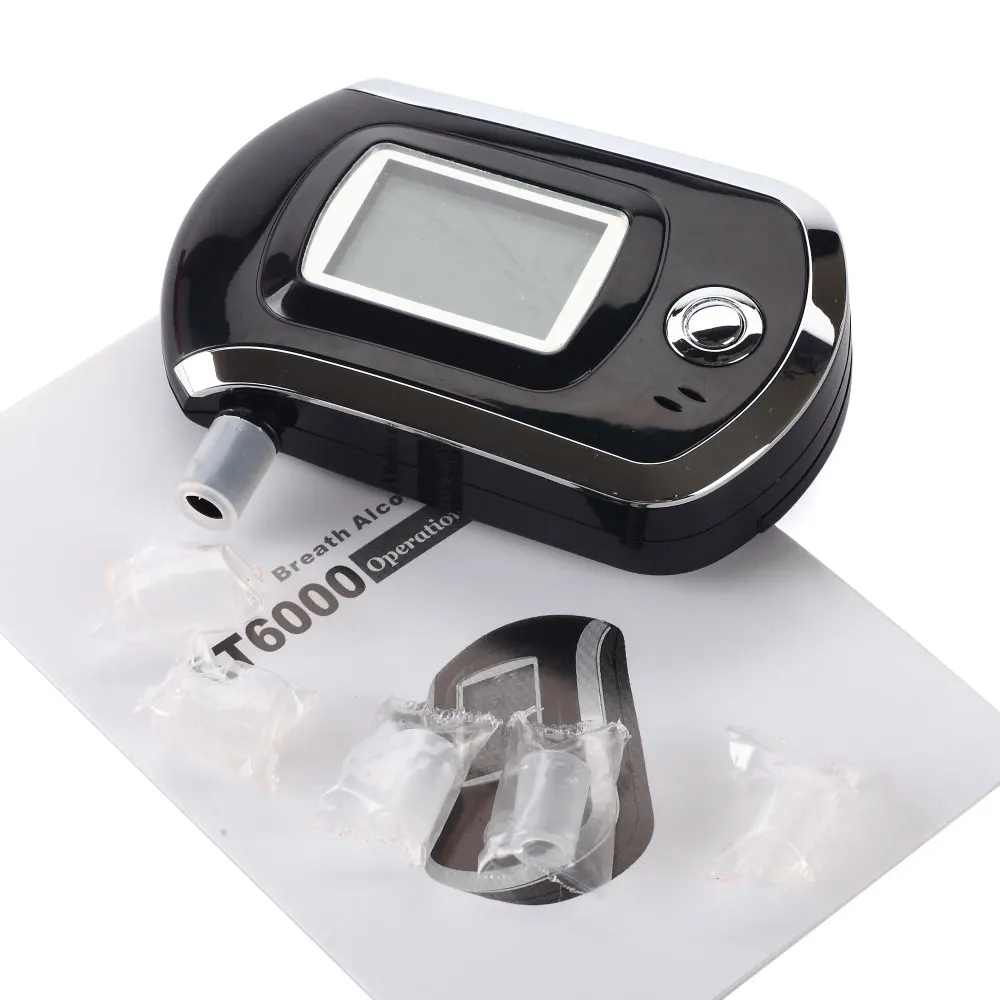 5pcs Professional Police Digital Breath Alcohol Tester Breathalyzer portable alcohol testing AT6000