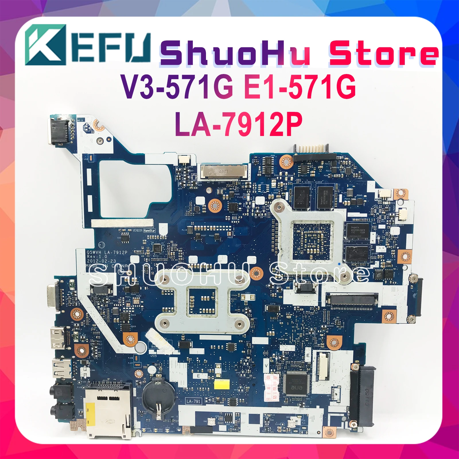 Kefu LA-7912P материнская плата подходит для Acer Aspire E1-571G E1-571 V3-571G V3-571 материнская плата Q5WV1 LA-7912P HM77 PGA989 Тесты