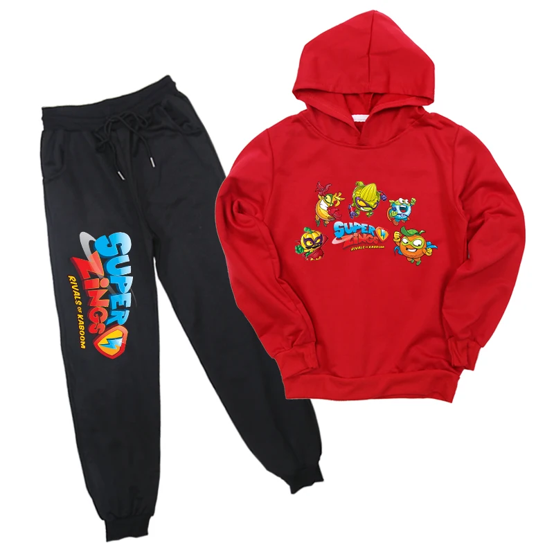 Hot Superzings Hoodie Children Sweatshirt Tracksuit Trousers Pants Super Zings Hoodie Clothing Boys Kids 2 Piece Set Suit Hoodie