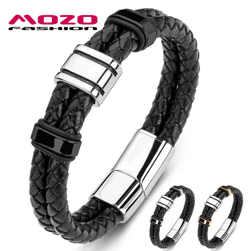 2020 New Male Braided Trendy Cuff Bracelet Genuine Leather Bangle Women Jewelry Gift 3 Color Hot Sale 183 | Украшения и
