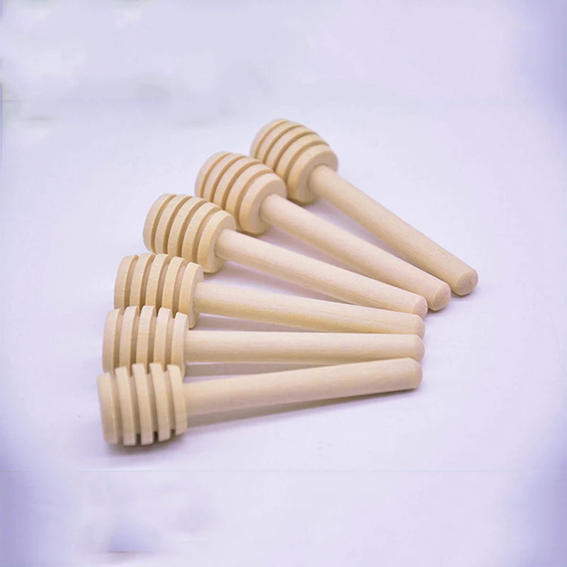 

30Pcs Honey Pot Dipper Drizzle Spoon 30cm Bee Organic Retracter Kitchen Home Mini Honey Dipper 2*2*8cm maple syrup molasses