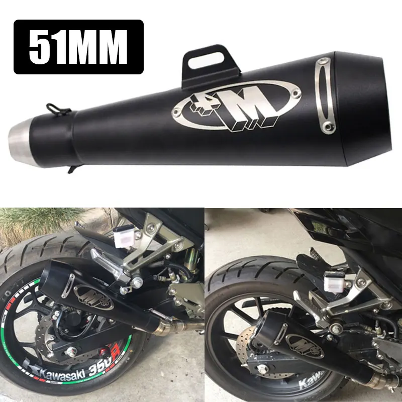 

Vehemo 51mm Exhaust Pipe Db Killer Motorcycle Exhaust Refit Motorcycle Exhaust Muffler for Scooter Modified for Motobike