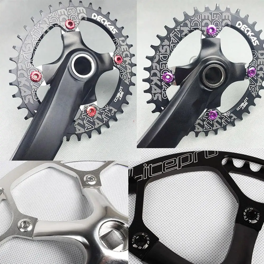 5 PCS Bicycle Crank Chain Wheel Bolt 8 Colors 7075 Aluminum Alloy MTB Bike Chainring Bolts