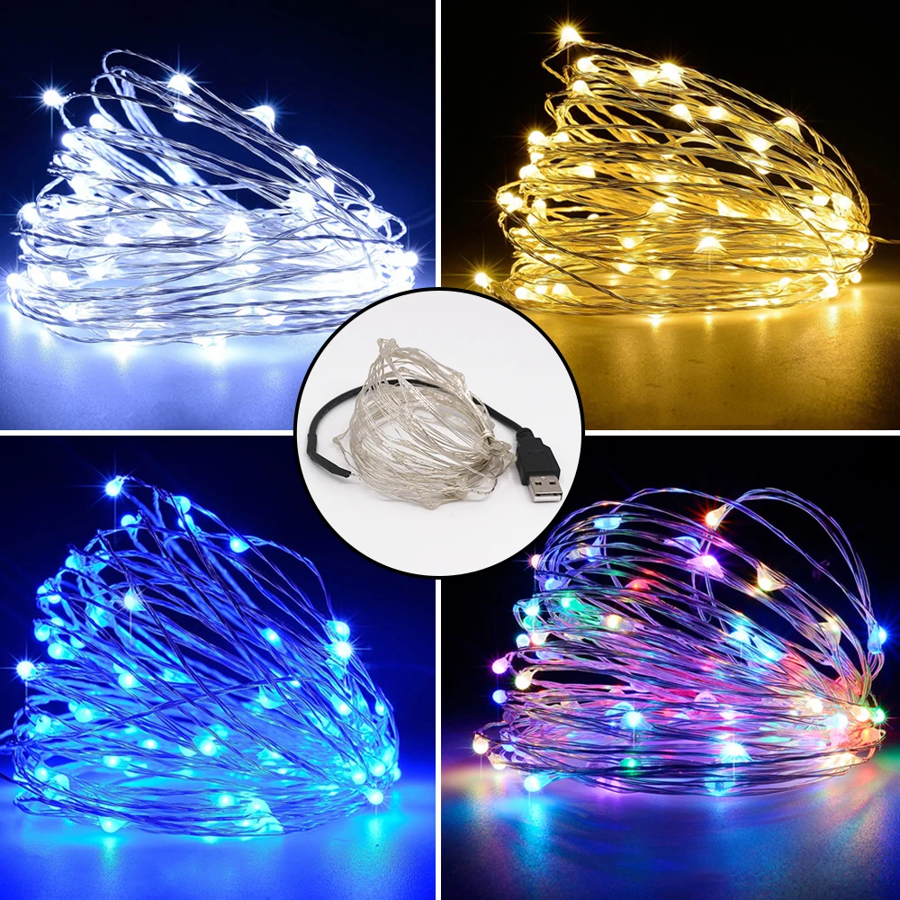 

3AA Battery LED String lights Christmas Garlands Festoon led Fairy Light New Year Decorations for Home Room Tree