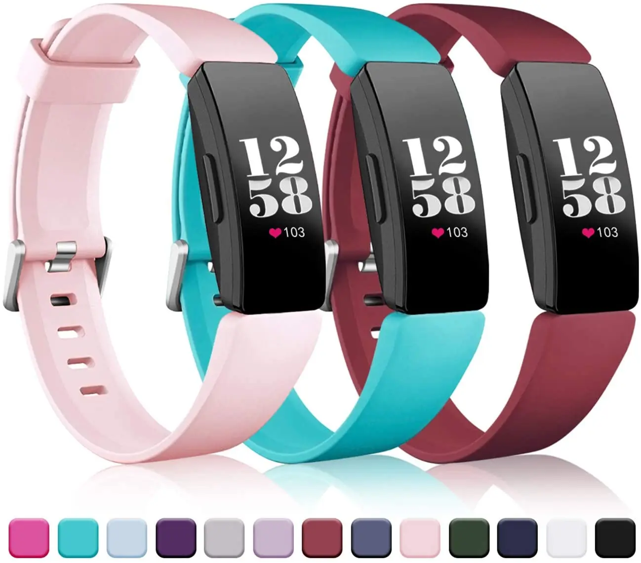 3pack Strap For Fitbit inspire Band For Fitbit inspire HR Straps Silicon Soft TPU Bracelet For Fit Bit inspire Accessories 