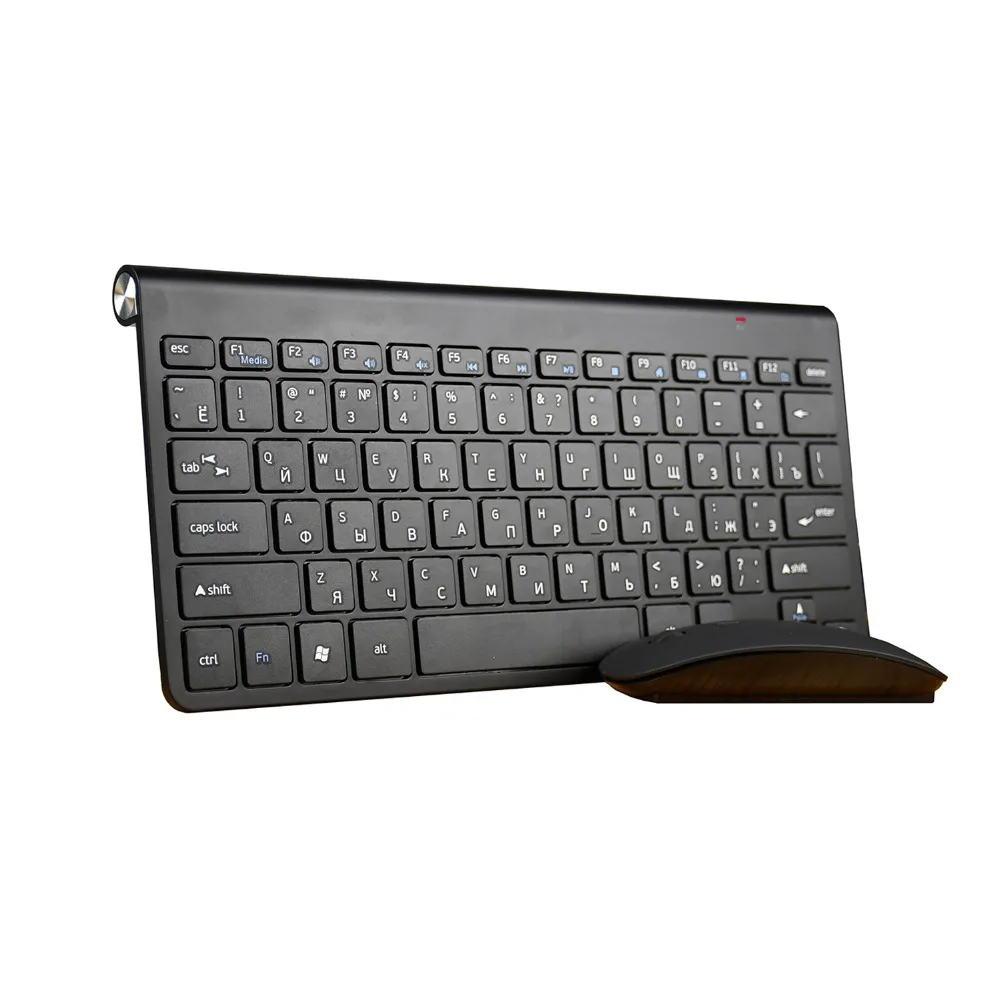 Zienstar русская английская 2,4G Беспроводная клавиатура мышь комбинированная с usb-приемником для Macbook, компьютера, ПК, ноутбука, ТВ-бокса и Smart tv