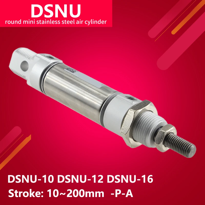 

Festo type DSNU round mini stainless steel air pneumatic cylinder DSNU-10-20-P-A DSNU12-30-P-A DSNU-16-50-P-A Stroke 10-200mm