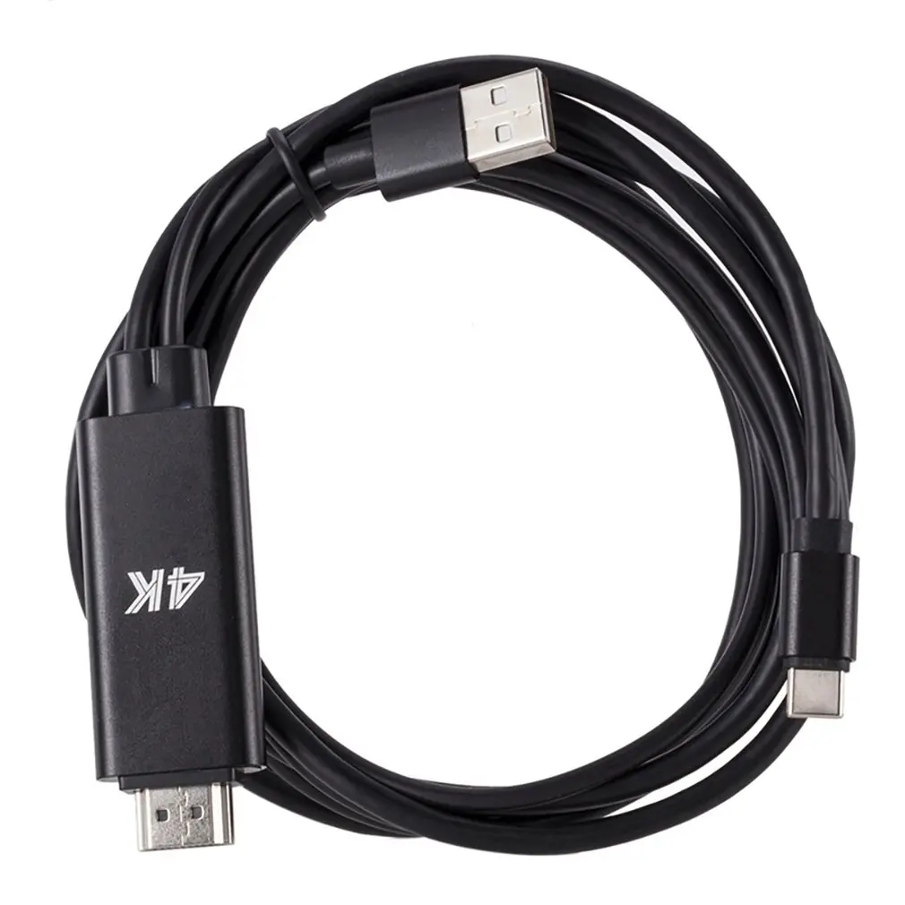 

Aluminum Alloy Type-C to HDMI 4K Male Cable HD 1080P HDMI Converter Adapter Cable USB Cable for HDTV TV Digital AV