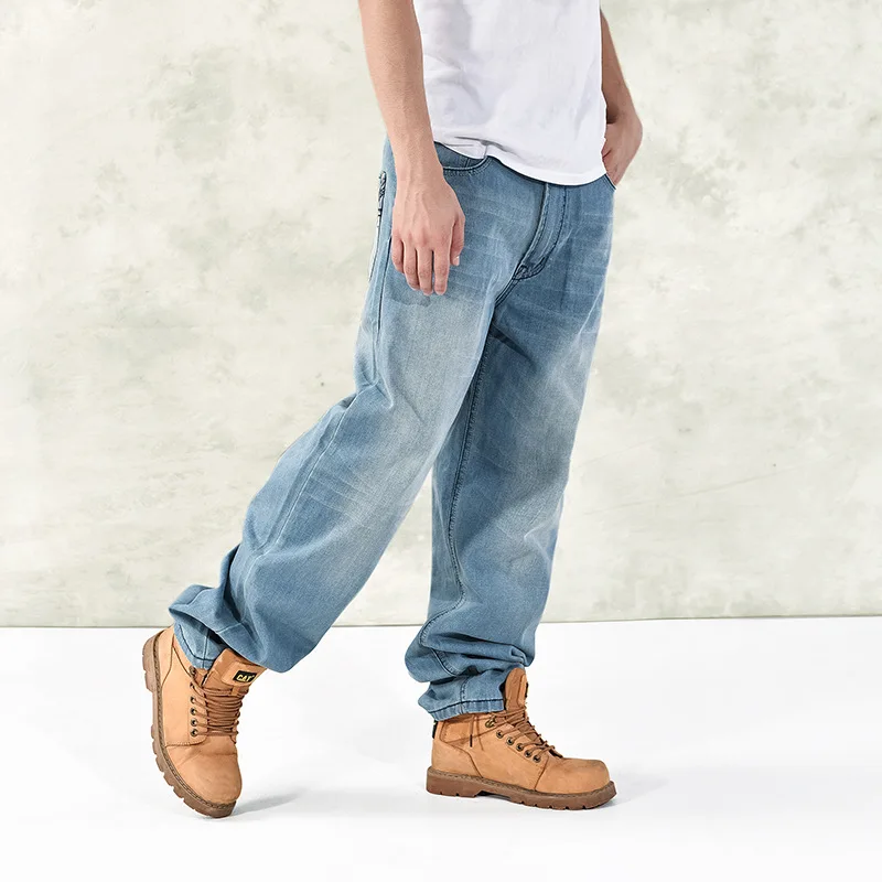 calça jeans reta masculina de alta plus calças moda