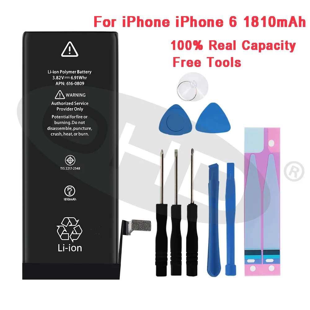 100% Newest Lithium Battery For Apple iPhone 6S 6 7 5S 5 Replacement Mobile Batteries For iphone 5 5s 6 s Internal Phone Bateria