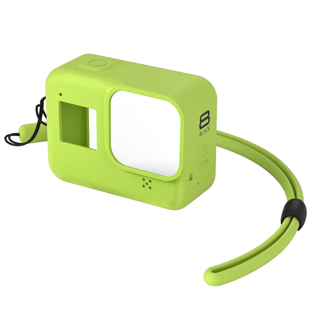 Крышка для объектива экшн-камеры портативный защитный силиконовый чехол разноцветный пылезащитный прямой крой практичный для GoPro Hero 8