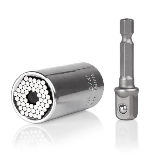 

Universal Torque Wrench Head Set Socket Sleeve 7-19mm Power Drill Ratchet Bushing Spanner Key Magic Multi Hand Tools