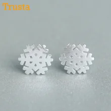 Trusta женские стерлингового серебра 925 ювелирные изделия Модные милые миниатюрные серьги-клипсы Подарочные для девочек друг Дети Леди DS23