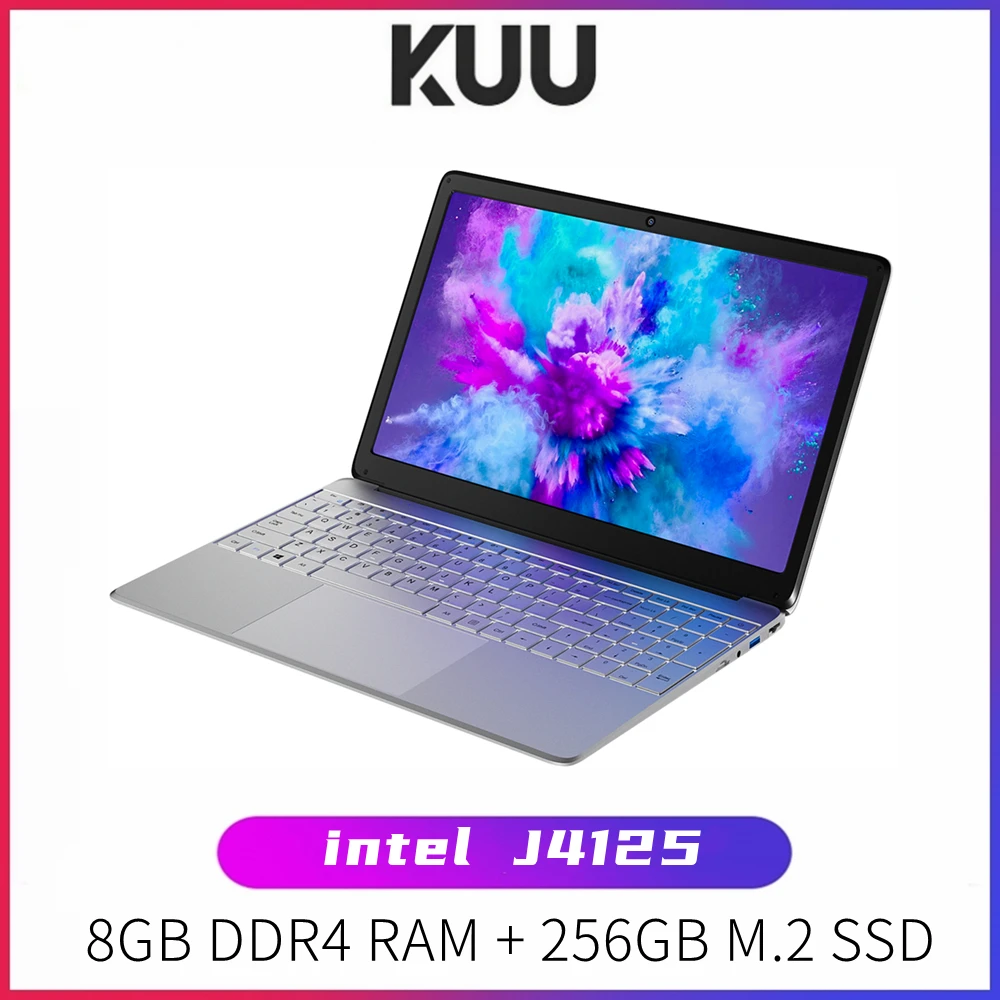 KUU A8S 프로 156 인치 노트북 8GB DDR4 RAM 256GB SSD 인텔 J4125 쿼드 코어 200W 웹캠 블루투스 와이파이 리뷰후기