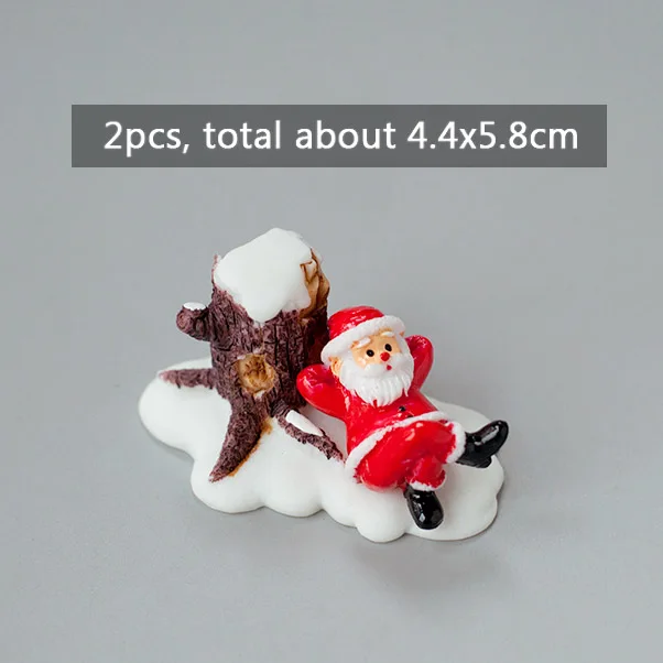 Santa Claus BAIUFOR миниатюрная Рождественская елка Санта Клаус Снеговики Подарочная коробка Террариум аксессуары Волшебные садовые фигурки Кукольный дом Декор - Цвет: Santa Claus