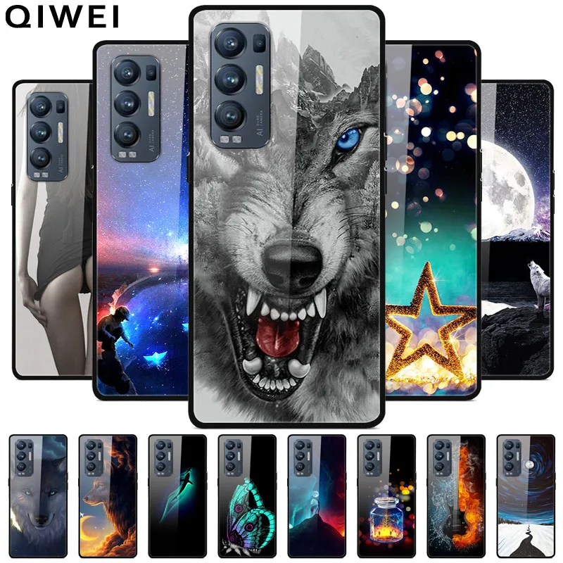 For OPPO Find X3 Neo Case Tempered Glass Hard PC Phone Cover For Oppo For OPPO Find X3 Neo Case Tempered Glass Hard PC Phone Cover For Oppo