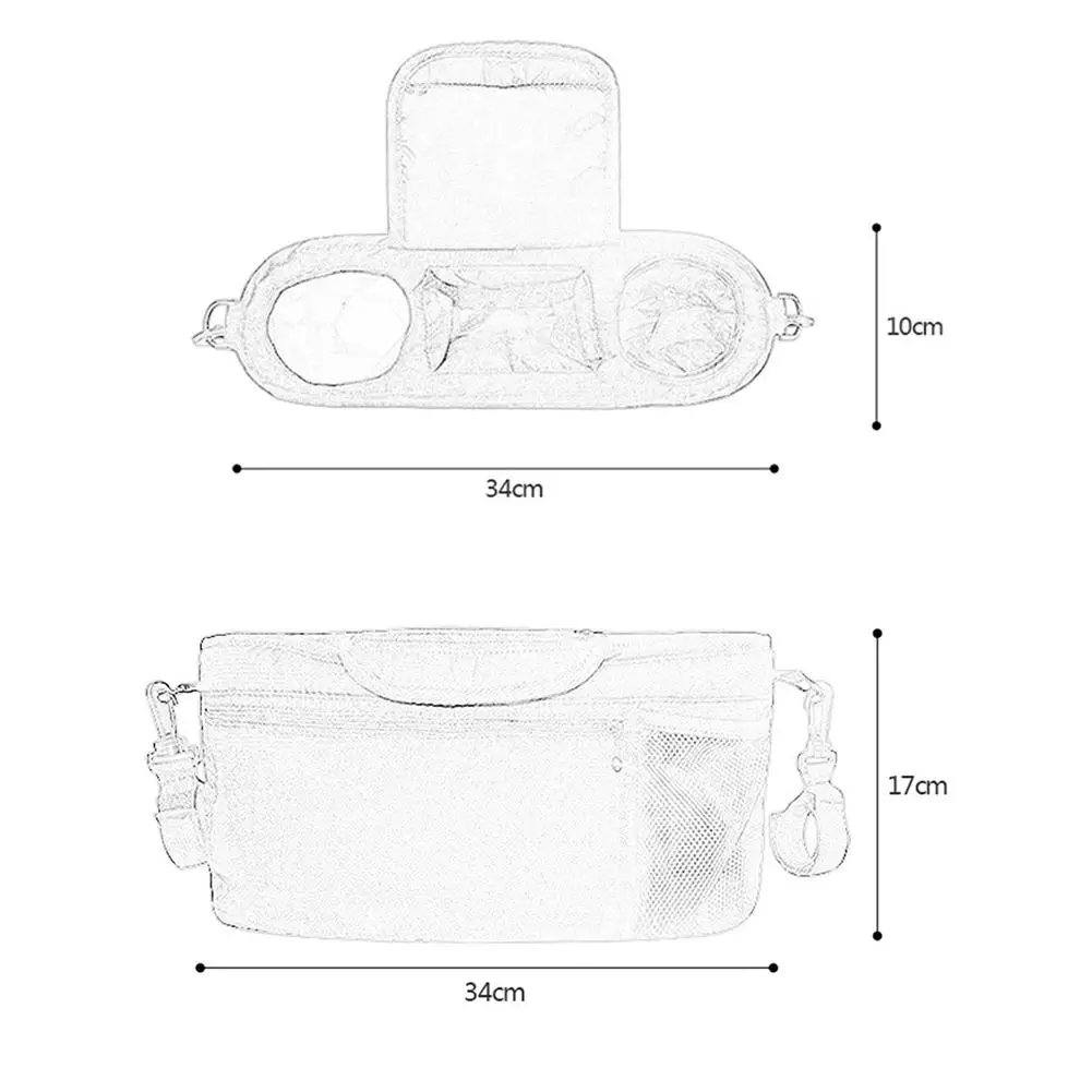 Детская коляска сумка большая емкость изоляция висячая сумка для хранения износостойкая практичная с плечевым подкладом постоянная