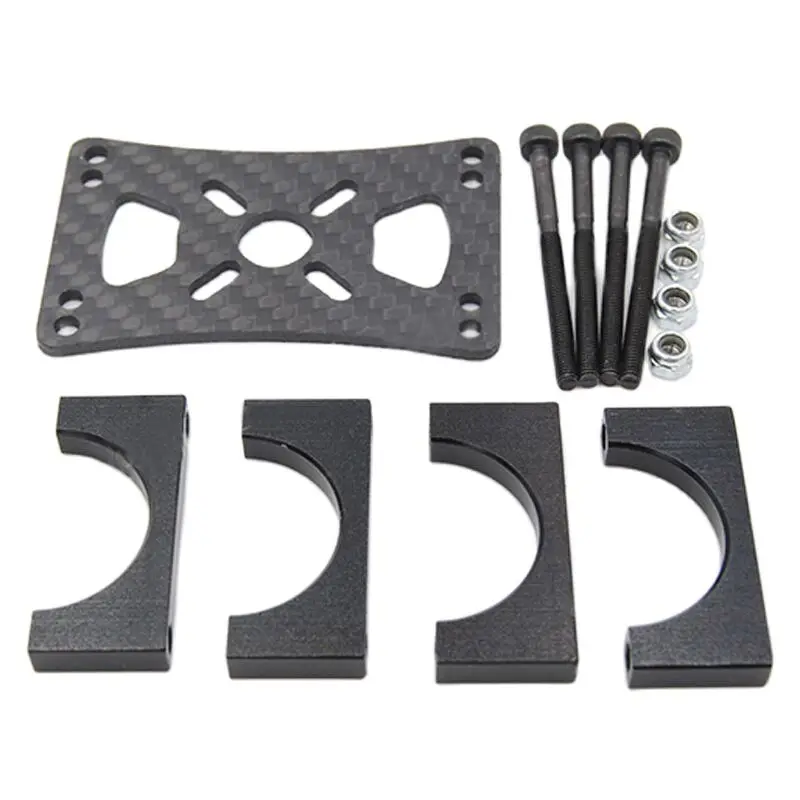 1Set 3K Carbon Fiber Pipe Clip 16mm 18mm 20mm 22mm 25mm Tube Clamp Motor Fixed Seat Mount Plate for RC Multiaxis UAV Accessories | Игрушки и
