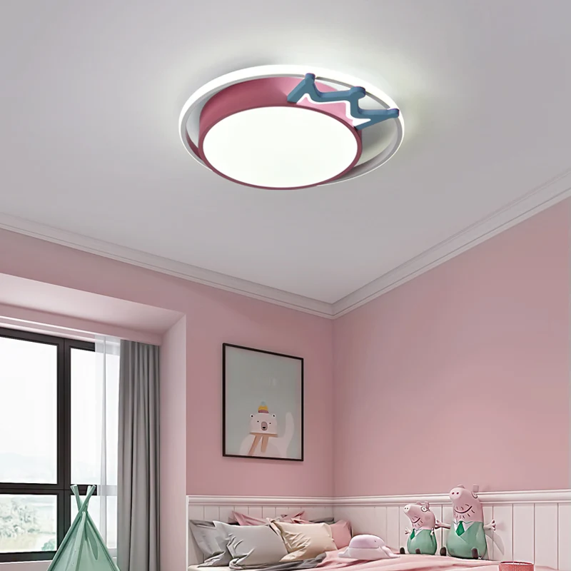 

Modern LED Ceiling Lights For Living room Bedroom 110V 220V wave lustre Avize Ceiling lamp Baby boys girls kids children bedroom