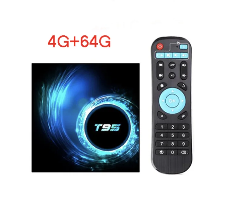 ТВ-приставка t95 h616 4 + 64 ГБ android 10 0 bluetooth Wi-Fi 2 4/100 ГГц lan usb 3 allwinner cpu 6k | Электроника