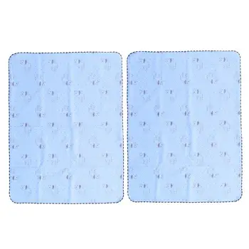 

2pcs Pet Waterproof Pee Pads Washable Fast Absorbing Pad Bed Protection Pad (Blue)