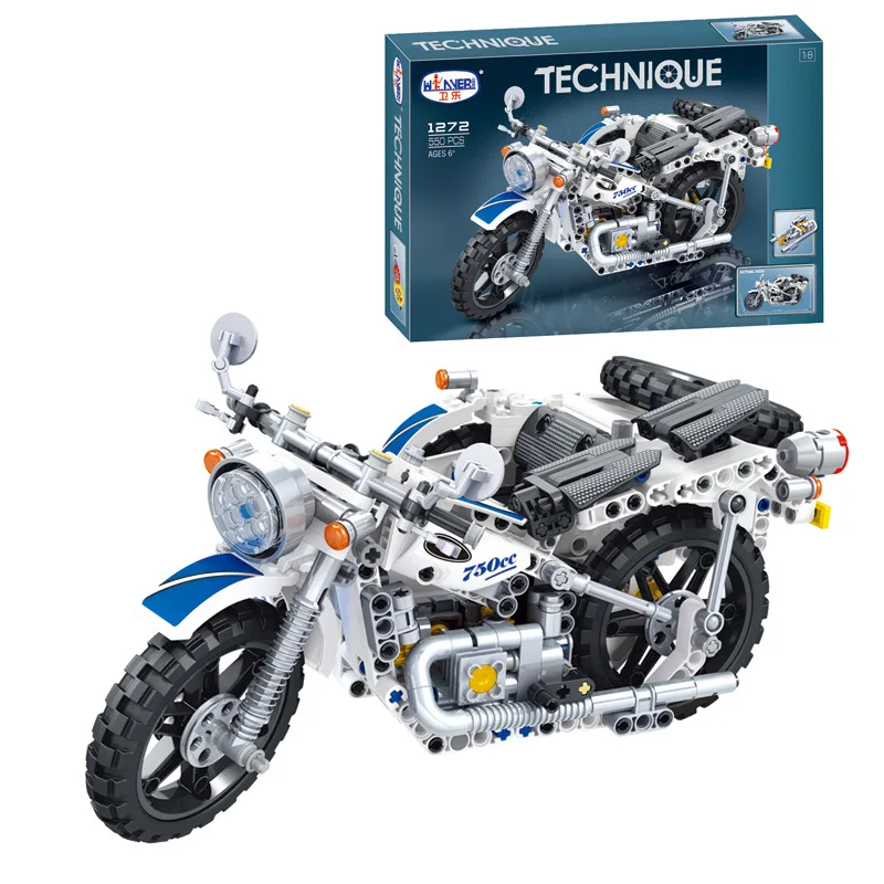 

Wei le 1: 8 Model Three Wheeled Motorcycle Vintage Car Science Assembled Toys Building Blocks Model Office Furnishings