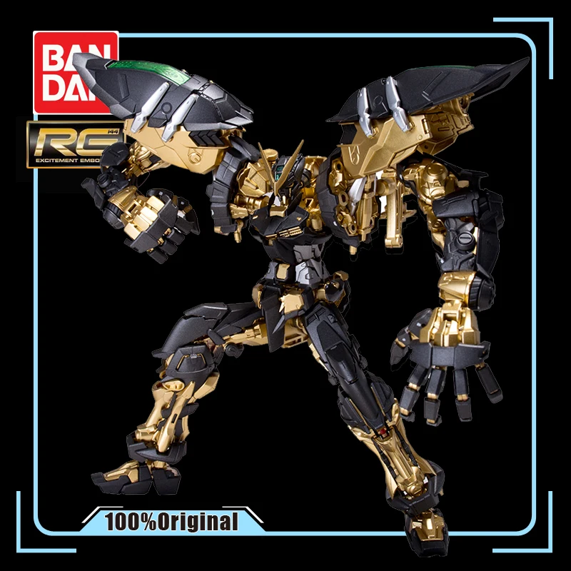 BANDAI RG 1/144 MBF-P02 Gundam с пути 13,5 см 2 шт Перекраска листового металла Черное золото алмазная игрушка Фигурки Рождественский подарок