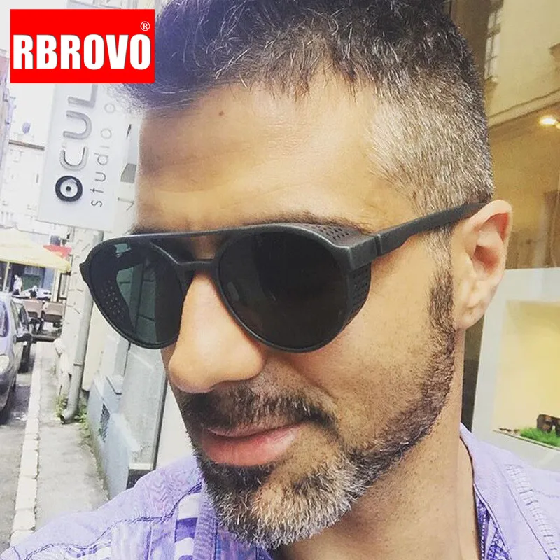 RBROVO 2019 Модные солнцезащитные очки в стиле панк мужские брендовые дизайнерские