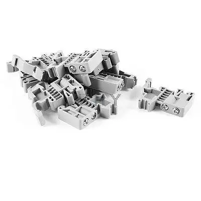 

E/UK Gray Plastic Screw Clipping Terminal Block Connector AC 380V 20A 10pcs