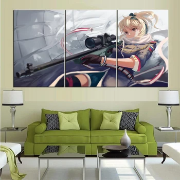 

Home Decor 3 Piece HD Girls Frontline Game Posters Painting For Living Room Decoration Pictures Wholesale Home Decor