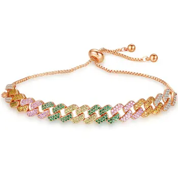 

SINZRY fashion jewelry NEW colorful cubic zirconia adjustable lady charm bracelets