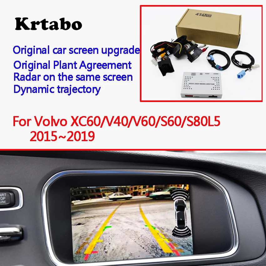 Original Screen Update System For Volvo Xc60/v40/v60/s60/s80l 20152019 Reversing Track Image