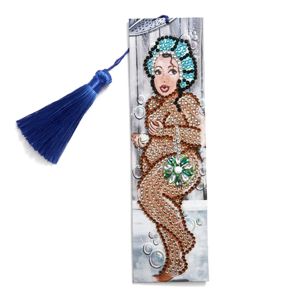

DIY Special Shaped Diamond Painting Bookmark Leather Embroidery Cross Stitch Tassel Bookmarks For Book Kids Small Gift