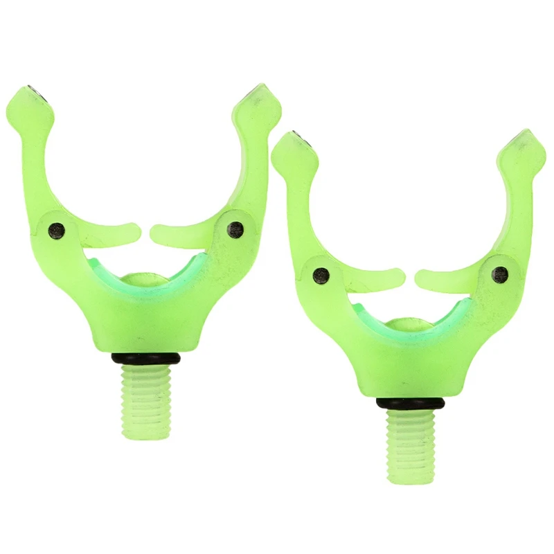 

2 PCS Luminous Carp Fishing Rod Rest Gripper for Rod Pod Holder with Magic Magnet Clips Keep Fishing Rod