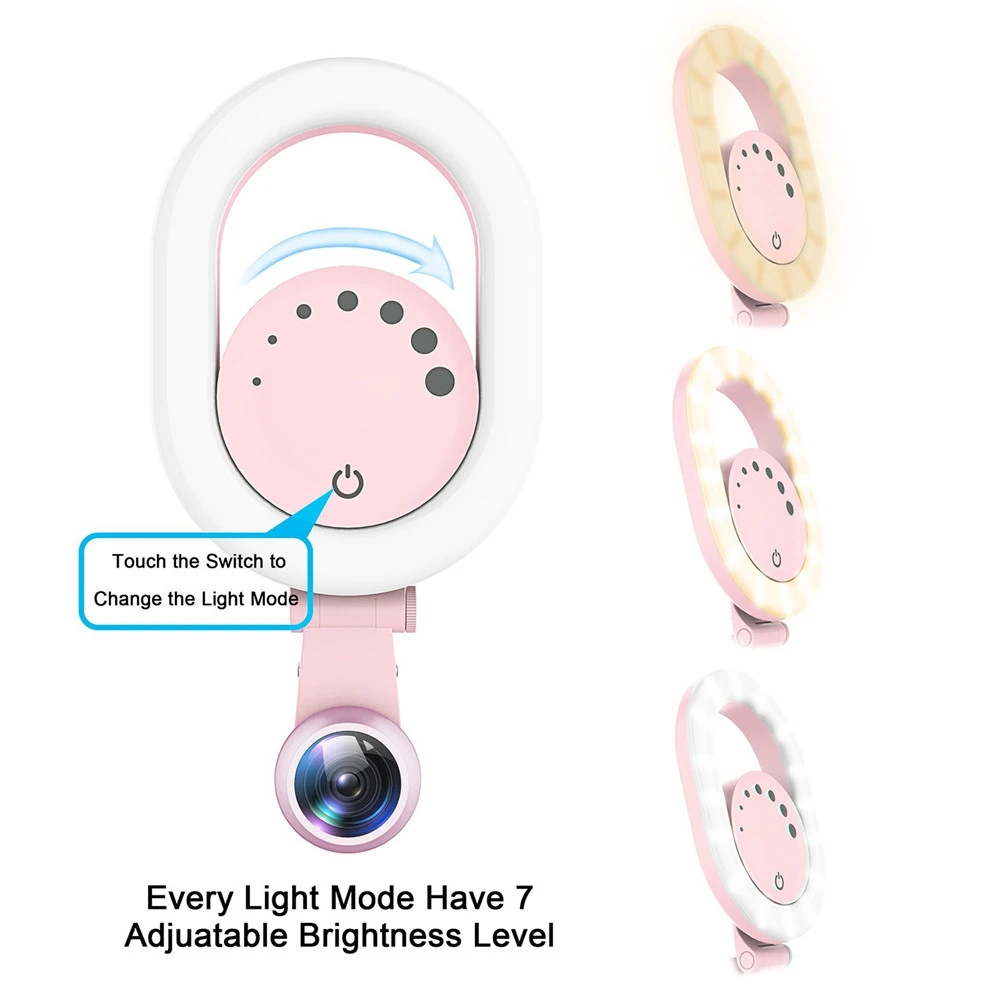 MAMEN Selfie Ring Light фотография освещение светодиодный с регулируемой яркостью для Youtube