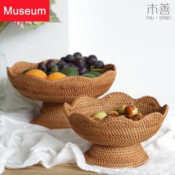 

Mu Shan Rattan Plaited Articles Compote Rattan Plaited Articles Basket Vietnam Autumn Teng A Living Room Originality Compote