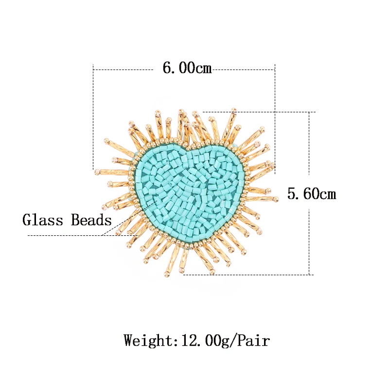 Earrings Japanese Korean jewelry sweet inlaid pearl hollow love heart stud earrings clips with accessories boho fashion Jewelry Size