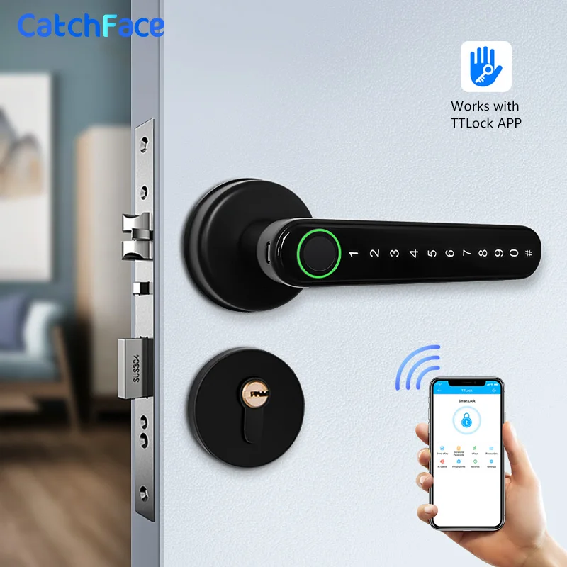 TTlock биометрический замок отпечатков пальцев цифровой смарт для дверей с Bluetooth