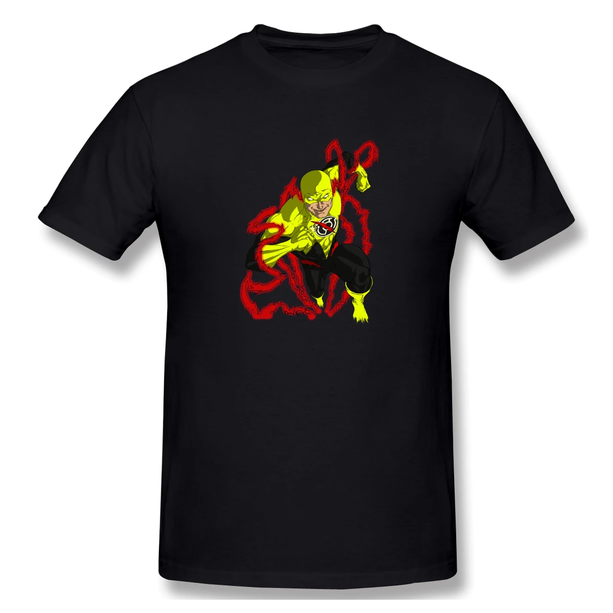 Sinestro Corps Reverse Flash, Мужская Базовая футболка с коротким рукавом, футболка с 3D принтом, хлопковая забавная футболка, домашний топ, футболки