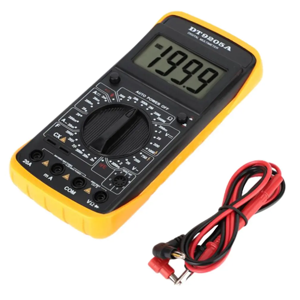 

Digital Dt-9205A Multimeter Lcd Ac/Dc Ammeter Resistance Capacitance Tester Digital Volt Amp Ohm Hzhandheld Hfe Tester