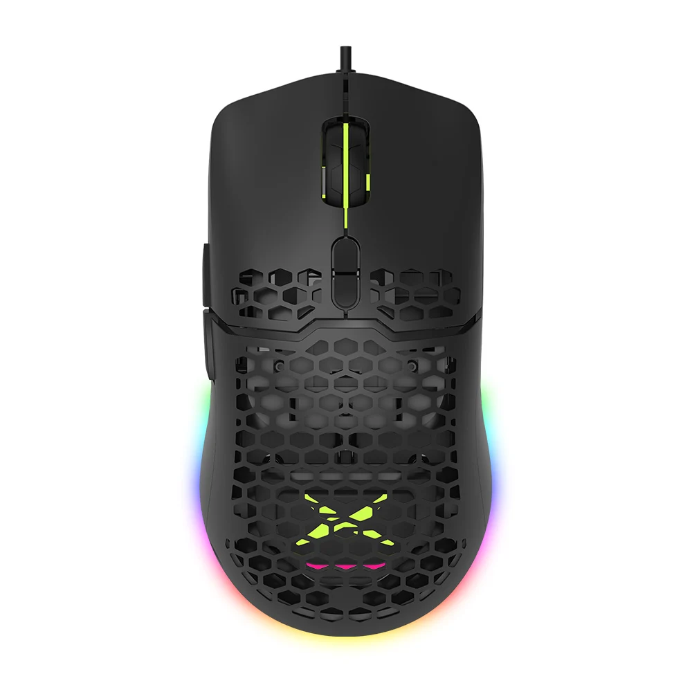 Delux M700 PMW3389 RGB Gaming Mouse 67g Lightweight Honeycomb  