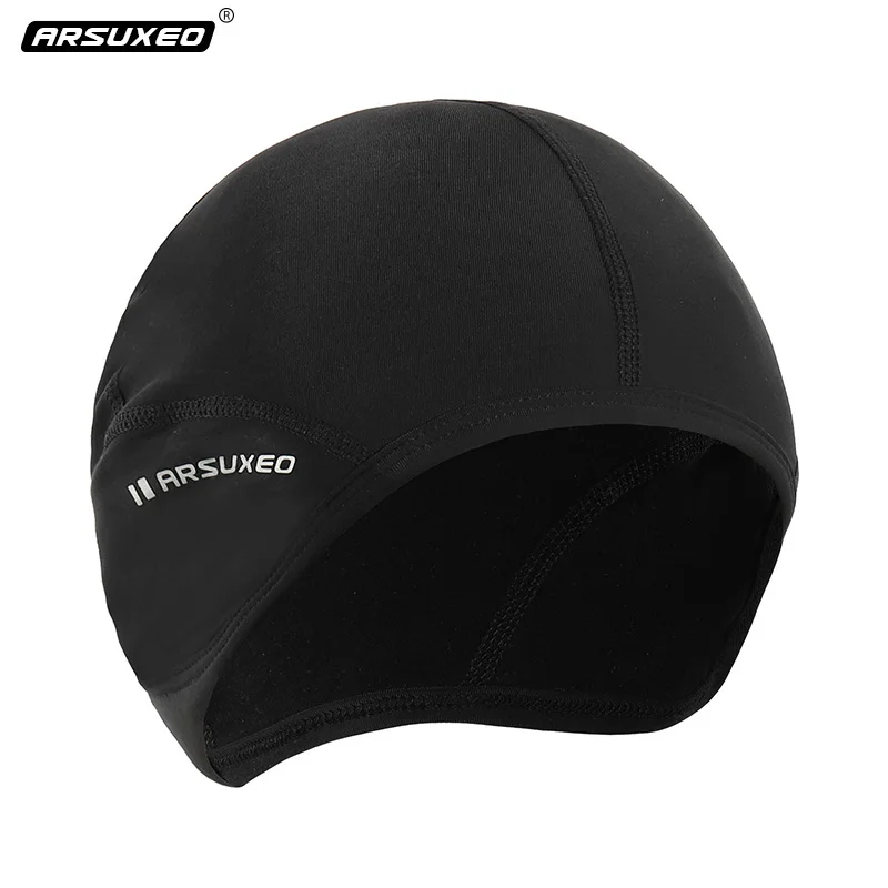 

Winter Windproof Men's Cycling Cap Protection Ear Warm Up Thermal Fleece Running Cap Head Warmer Elastic Outdoor Sports Caps