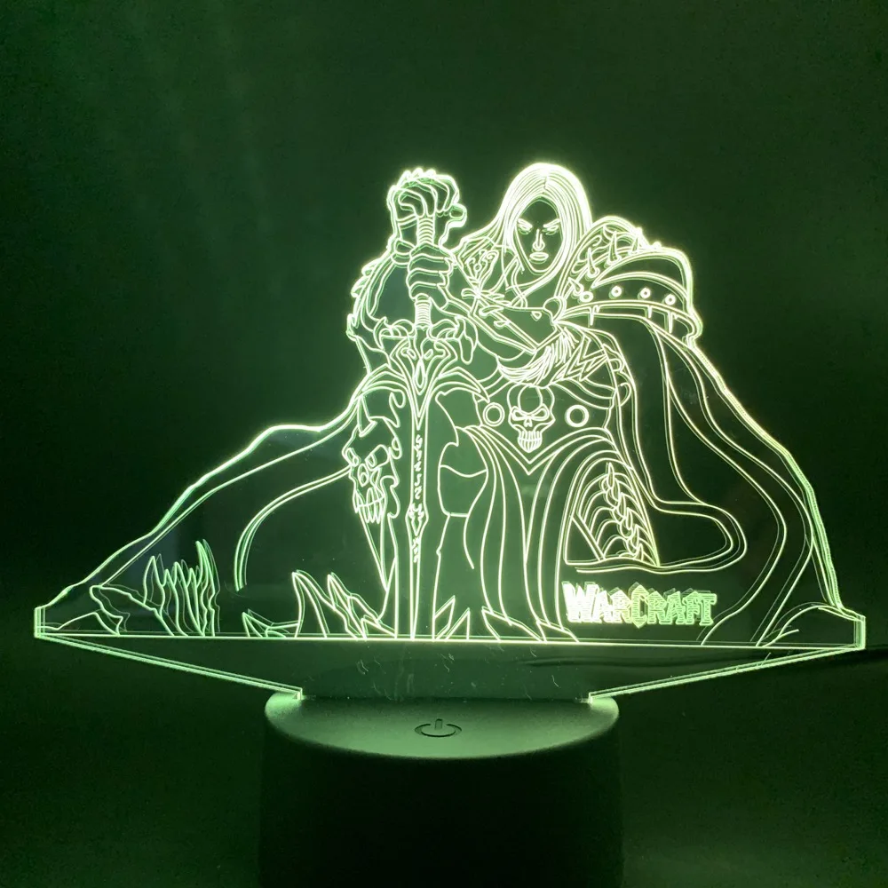 3d лампа игра World of Warcraft ключ Артас менетил фигурка атмосфера Детская комната